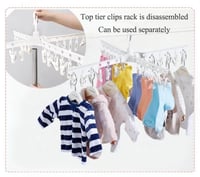 منشر تجفيف الملابس قابل للطي من BAOYOUNI مكون من 3...