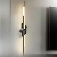 ابليك جداري مودرن أسود إنارة أصفر 18 واط طول 1 متر