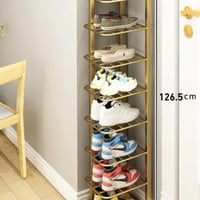 منظم أحذية حديد 8 طوابق ذهبي مطفي