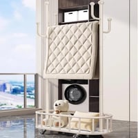 علاقة ملابس بسلة تخزين سفلية وعجلات