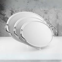 صحون تقديم فاخرة استيل فضي