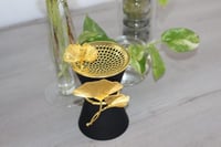 مبخرة معدنية اسود بذهبي