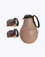 ترمس فاخر بتصميم كلاسيكي عصري، بلون رمادي 1لتر