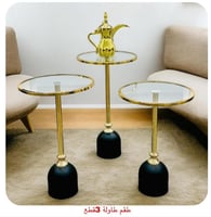 طاولات خدمة - طقم طاولة خدمة 3 طاولات مدور مختلف ا...