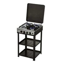 موقد غاز مع ستاند طاولة ماركة كراون اسود