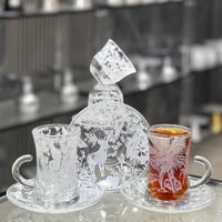 طقم فناجين وبيالات 36 قطعة منقوش