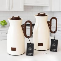 طقم ترامس فاخر سعة 1 لتر + 1 لتر بتصميم أنيق وعصري