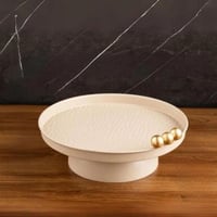 صحن تقديم بتصميم أنيق – لون بيج فاخر