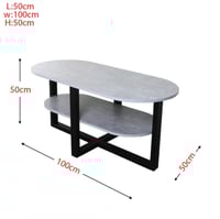 طاولة قهوة بيضاوي بسطح خشب صناعة ماليزي لونين اختي...