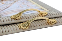 طقم صحن تقديم قطعتين خشبي