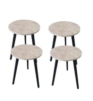 طقم طاولات خشب 4 قطع