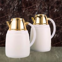 طقم ترامس قهوة وشاي سكري ذهبي