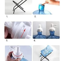 حامل معدني لزجاجات المياه قابل للطي اسود