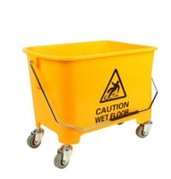 عربة ممسحة صغيرة بعجلات وعصارة أصفر 20لتر