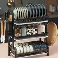 صفاية صحون وتخزين أدوات المطبخ 3 أدوار الأنيقة وال...