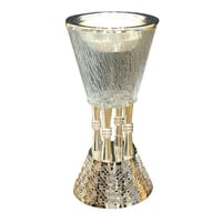 مبخرة فضية اكرليك ومعدن دائرية