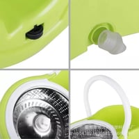 ممسحة دوارة 360درجة مع دلو استيل اخضر / ازرق