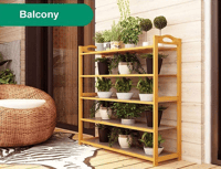 رف احذية خيزران طبيعي5 و3 طبيقات