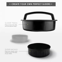 أداة كبس اللحوم بسطح مضاد للالتصاق أسود