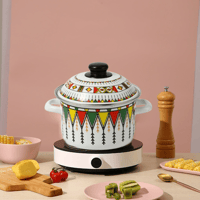 طقم قدور شينكو 5 قطع كبيرة بنقشة تراثية