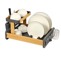 مجفف أطباق - رمادي -من الستانلس ستيل