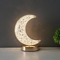 ابجورة اضاءة كريستالية على شكل هلال رمضان