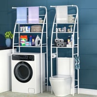 بكج مكون من رفين تخزين للغسالة والمرحاض موديل 4005...