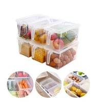 صناديق تخزين الطعام 6 قطع مع أغطية ومقبض،