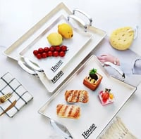 طقم صواني 3 قطع فخمة من الاكريليك