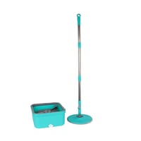 ممسحة ارضيات دوارة مع سطل مقسم للماء النظيف و المت...