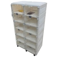 دولاب تخزين بلاستيك قابل للطي 6 ادوار
