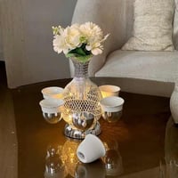 شيالة فناجين ومزهرية فاخرة