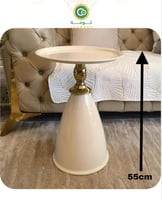 طاولة خدمة أنيقة وعصرية لؤلؤي / أسود / أبيض