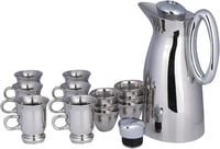 طقم ضيافة استيل 304 فاخر – ترمس مع 6 فناجيل و6 أكو...