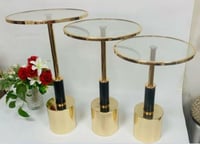 طقم طاولات خدمة ثلاث قطع مقاسات متنوعة وعصرية tabl...