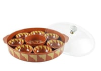 صحن إفطار شرقي صغير مع غطاء العدد9 قطع