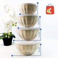 طقم حافظات بلاستيك 4 قطع متعدد الألوان