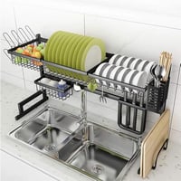 حامل تجفيف الأطباق شديد التحمل يوضع فوق مقاص 85+52