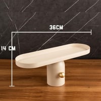 صحن تقديم ضيافة بتصميم مميز لون بيج