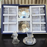 طقم شاي فاخر بتصميم مودرن وأنيق