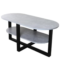 طاولة قهوة بيضاوي بسطح خشب صناعة ماليزي لونين اختي...