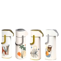 ترمس شاي وقهوة ضغط 1 لتر برسمات منوعة