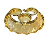 صحن تقديم ذهبي متعدد الاستعمال