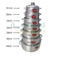 طقم قدور المنيوم بالكامل 7 قطع صناعة باكستاني