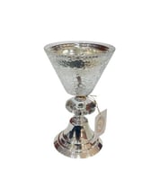 مبخرة اكرليك دائري شفاف فضي