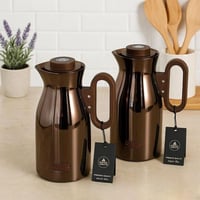 طقم ترامس فاخر سعة 1 لتر + 1 لتر بتصميم أنيق وعصري