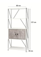 وحدة ارفف 4 ادوار مع رف تخزين خشب ممتاز