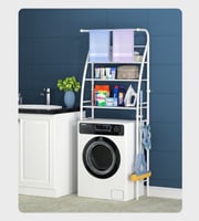 بكج مكون من رفين تخزين للغسالة والمرحاض موديل 4005...