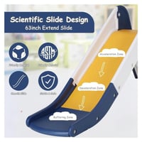 زحليقة للاطفال الصغار قابلة للطي مع حلقة كرة سلة