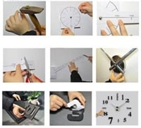 ساعة حائط ذهبية ثلاثية الابعاد بدون اطار يمكنك ترك...